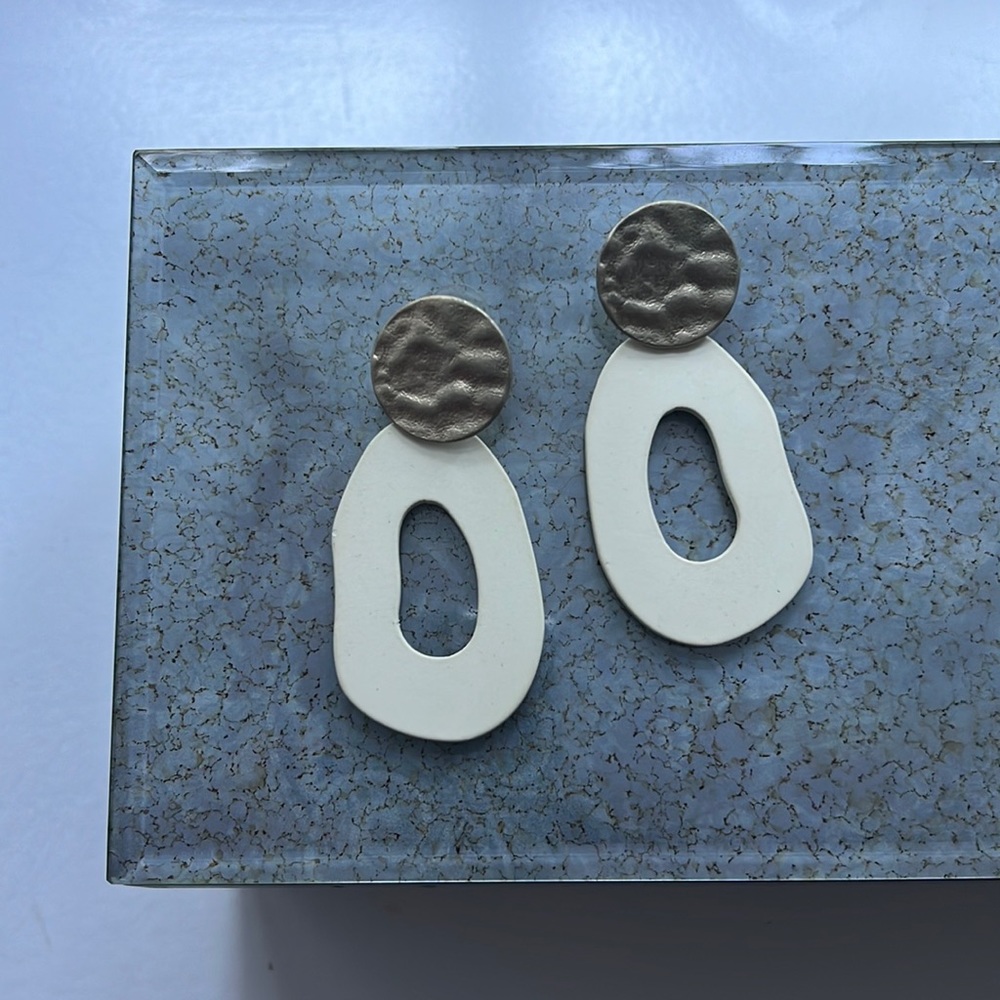 Wavy Brass Earrings